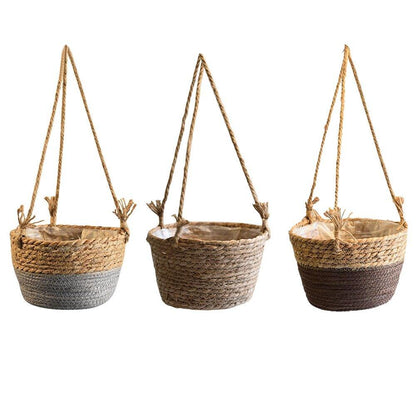 Woven Jute Rope Hanging Planter Basket