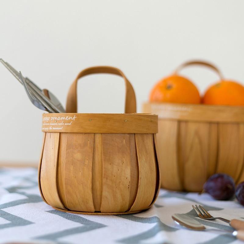 Parisian Wooden Planter Storage Basket