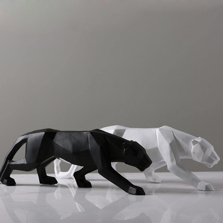 Geometric Panther Figurine