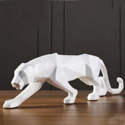 Geometric Panther Figurine