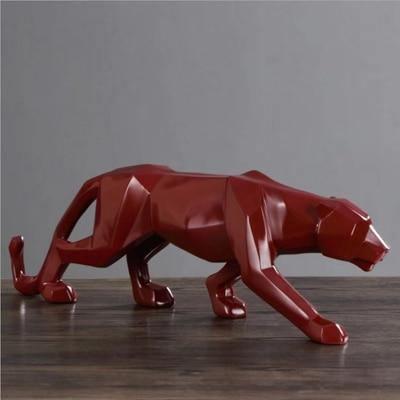 Geometric Panther Figurine