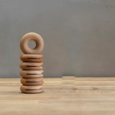 Wooden Doughnut Bag Clip