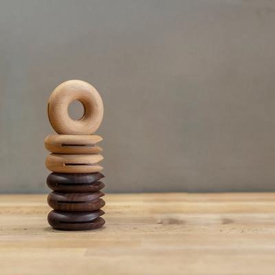 Wooden Doughnut Bag Clip