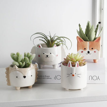 Boxy Animal Ceramic Succulent Planters