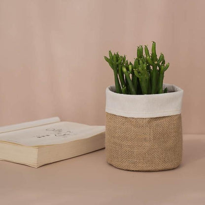 Rustic Cloth Planter Basket