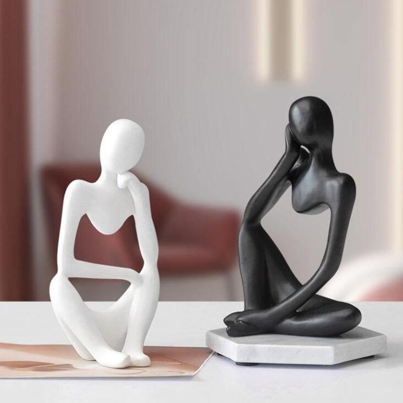 Abstract Thinker Figurine Sculpture