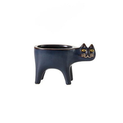 Glazed Ceramic Kitty Planter