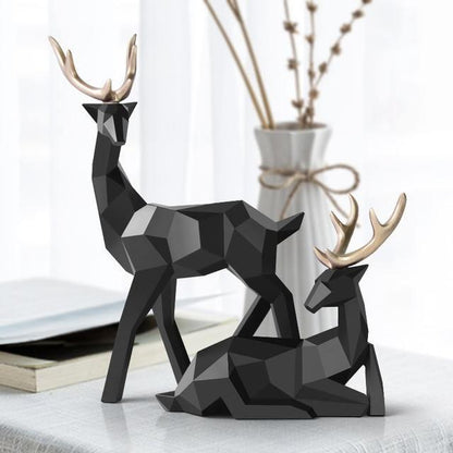 Reindeer Scandinavian Sculpture Set of 2