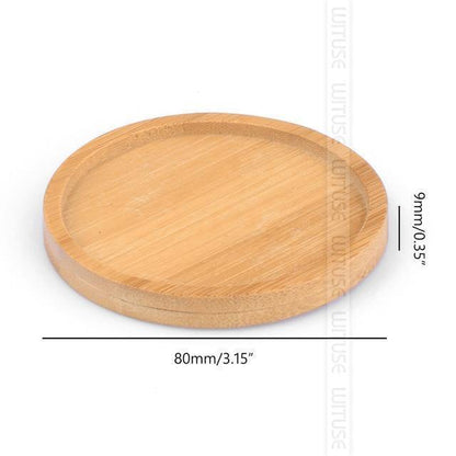 Natural Bamboo Planter Saucer Trays