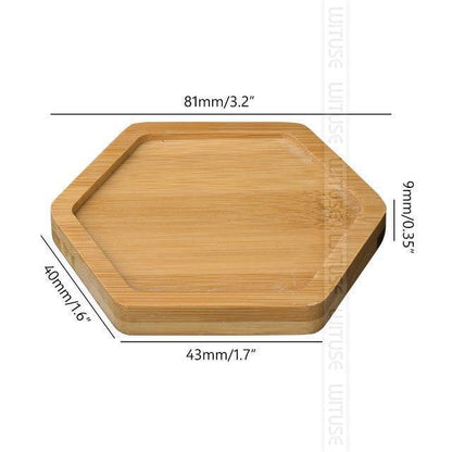 Natural Bamboo Planter Saucer Trays