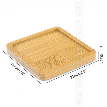 Natural Bamboo Planter Saucer Trays