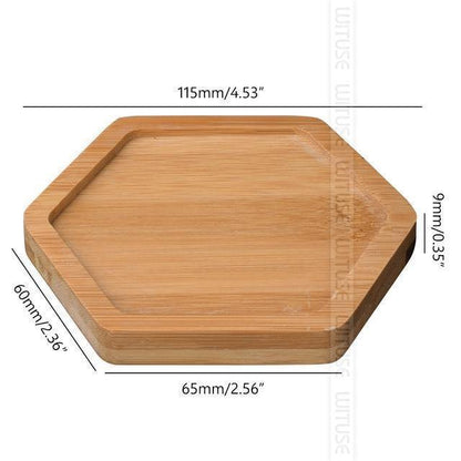 Natural Bamboo Planter Saucer Trays