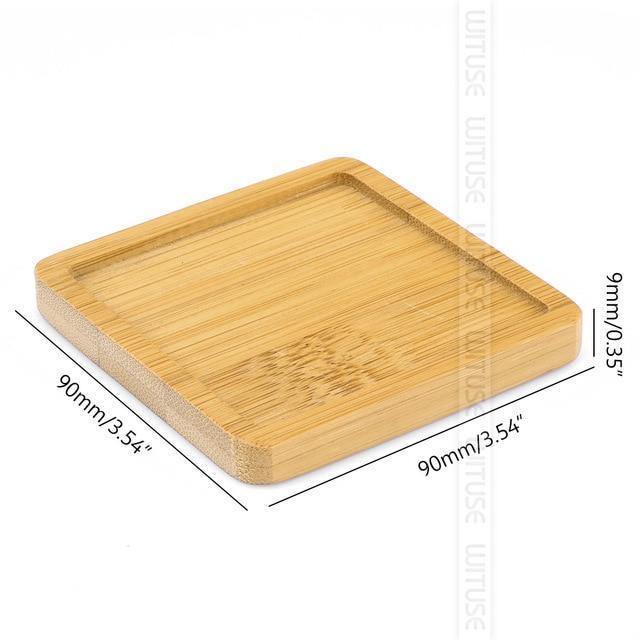 Natural Bamboo Planter Saucer Trays