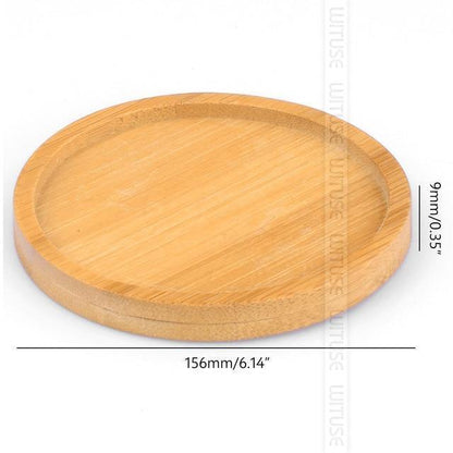 Natural Bamboo Planter Saucer Trays