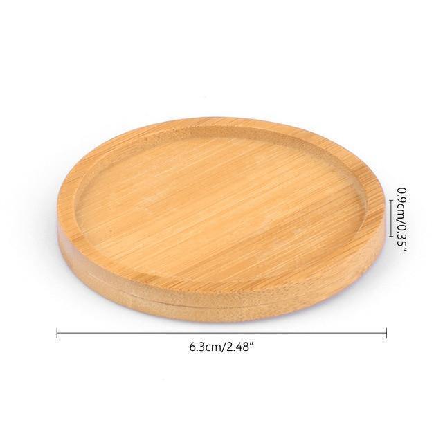 Natural Bamboo Planter Saucer Trays