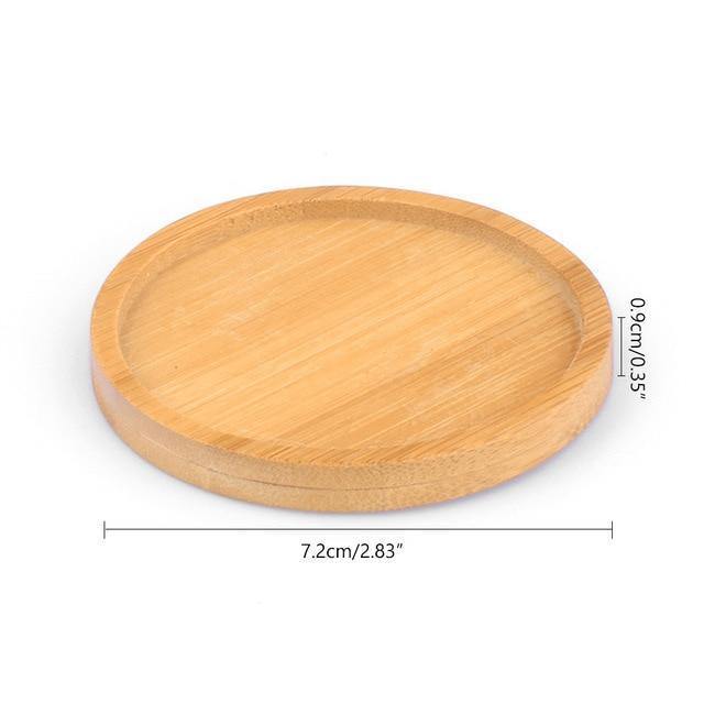 Natural Bamboo Planter Saucer Trays