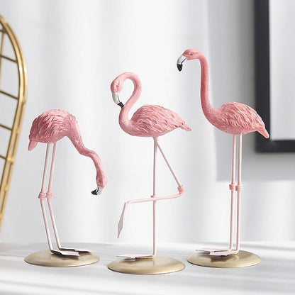 Tropical Flamingo Figurines