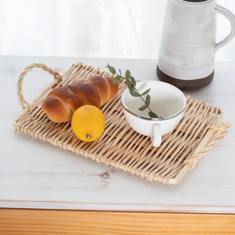 Woven Rattan Serving Tray